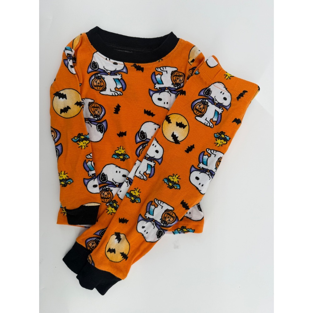 Peanuts Snoopy Halloween Vampire Pajama Set Orange Black 18M PN213DLLWM
